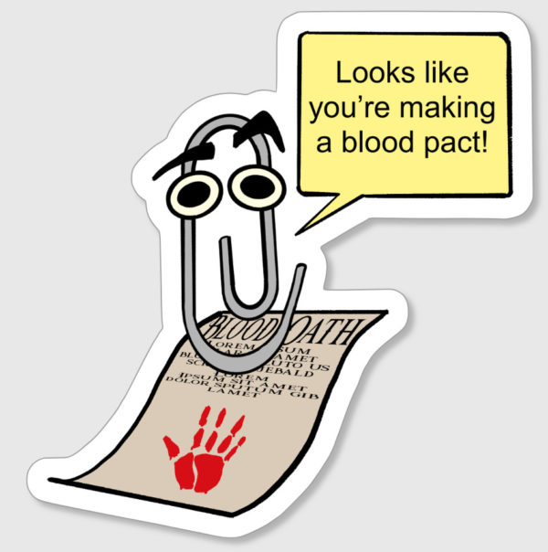 Helpful Paperclip Vinyl Sticker